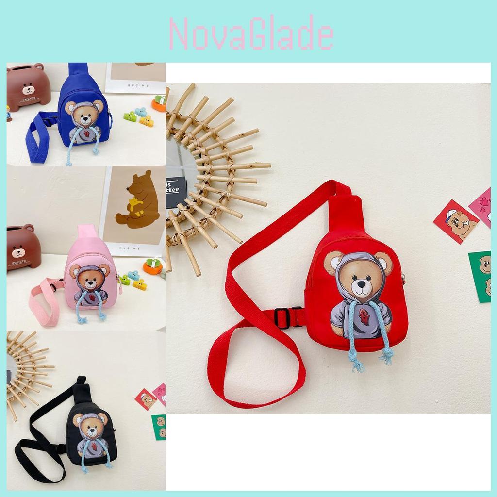 Adorable Bear Toddler Crossbody Bag Cute Kids Chest Bag Small Coin Pouch