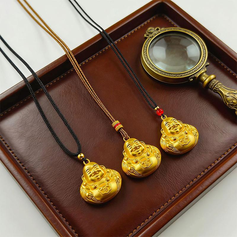 1pc 2026 Maitreya Pendant Statue Necklace Fashionable Women's Wealth Jewelry Gifts