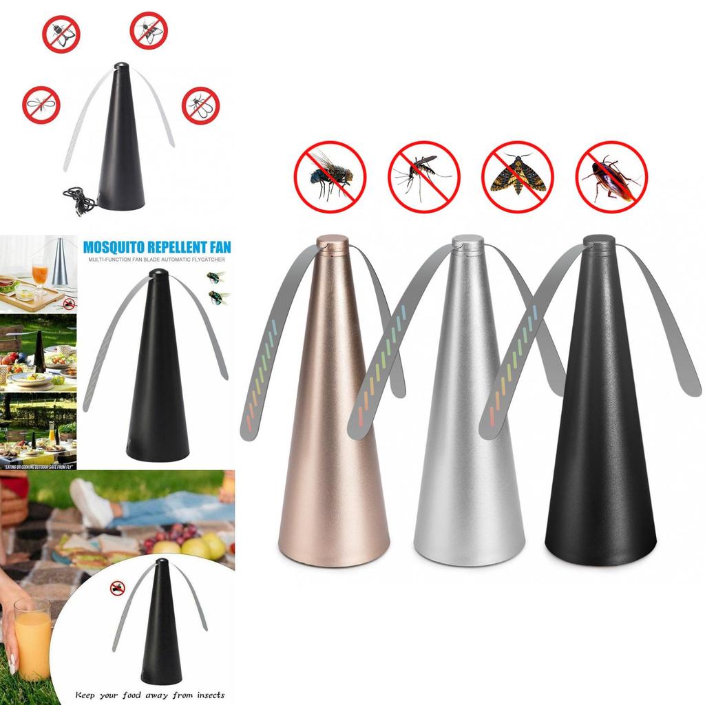 Stylish Fly Repellent Fan Lightweight And Odor-free For Hassle-free Dining Outdoors