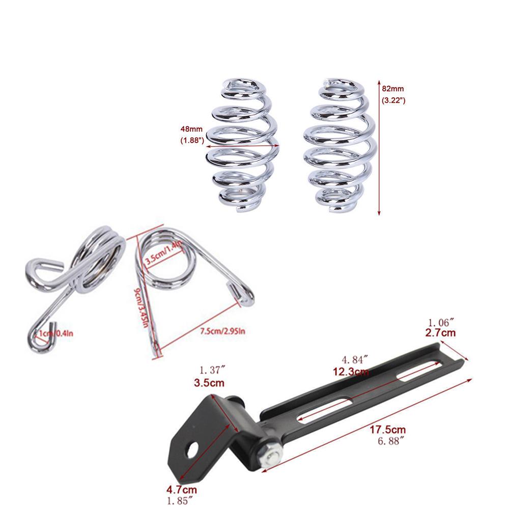 Universal Motorräder Solo Sitz 3" Zoll Federn Halterung Montage Chopper Bobber Softail Custom Dyna