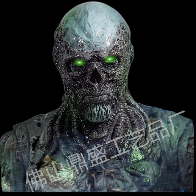 Vecna Latex Mask Halloween Horror Glow Prop Stranger Things Full Skull Head Cover