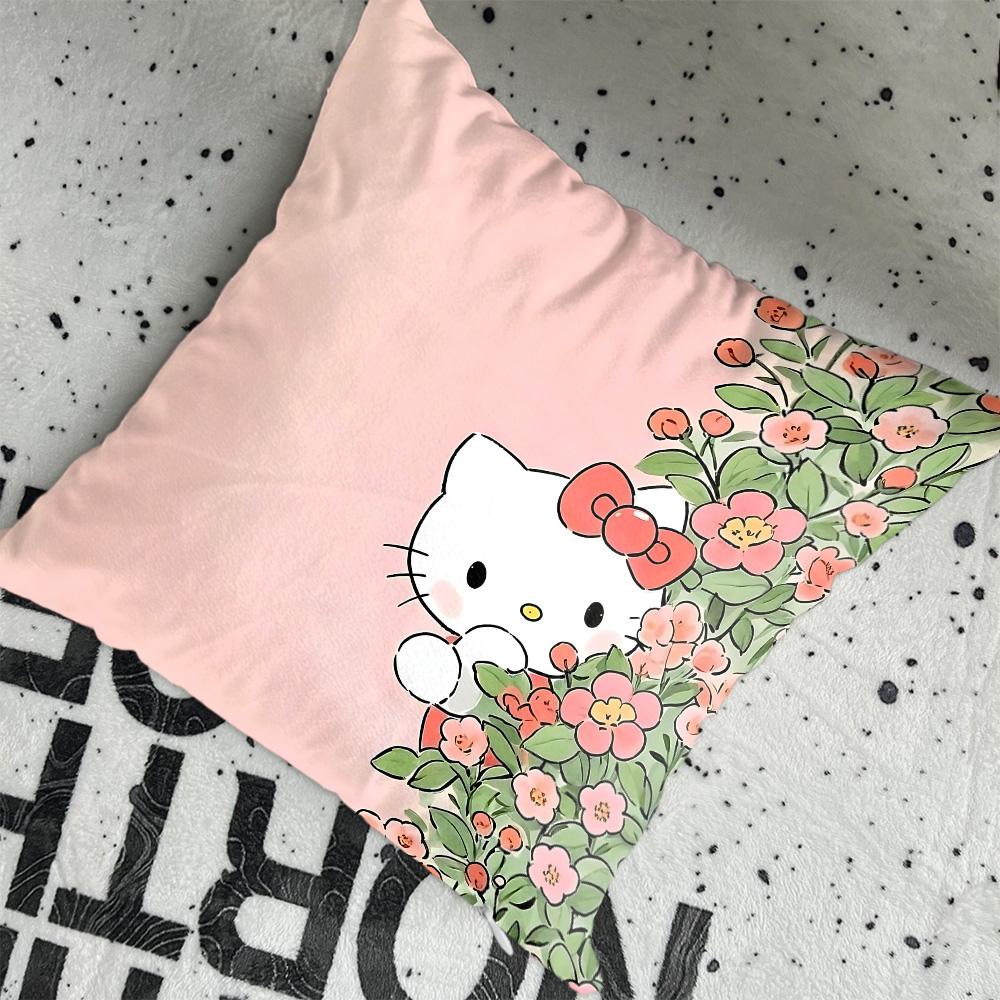 Cushion Covers Living Room Kawaii H-Hellocats Cushions For Decorative Sofa Pillowcase Decor 40X40 Holidays Ornamental Pillow