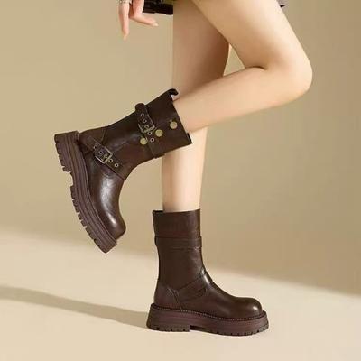 Short Boots - Vintage New Style - Women's Thick-soled and Lined Shoes