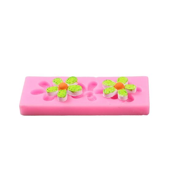 Cute Flower Mold Fondant Silicone Cake Decor Soap Chocolate Clay DIY Mould