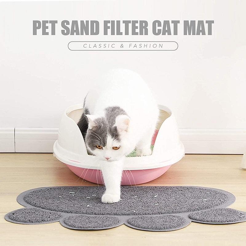 Tappetino per Lettiera Gatto Tappetino WC Gatto Impermeabile Tappetino per Lettiera Gatto Antiscivolo Sabbia Gatto Tappetino Lavabile Tappetino Pulito Prodotti per la Pulizia Animali Domestici