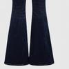 RogueWave Jeans Pantaloni a Zampa Donna Vintage Boot Cut Ricamo Tasche Strass Lavati Donna Jeans Strappati Pantaloni Streetwear