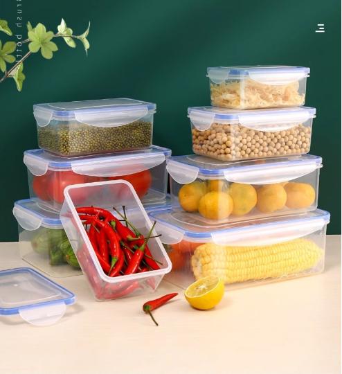 Small Plastic Bento Lunch Box with Lid for Food Storage - 550ml