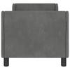 Kids Bed Frame with Headboard Dark Grey 70 X 140 Cm Velvet
