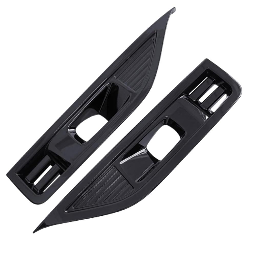 Chrome Front Fog Light Bezel For BYD Shark 6 2024 2025 2026 Front Bumper Fog Light Lamp Trim Cover Frame Foglamp Lid Bezel Cap Glossy Black