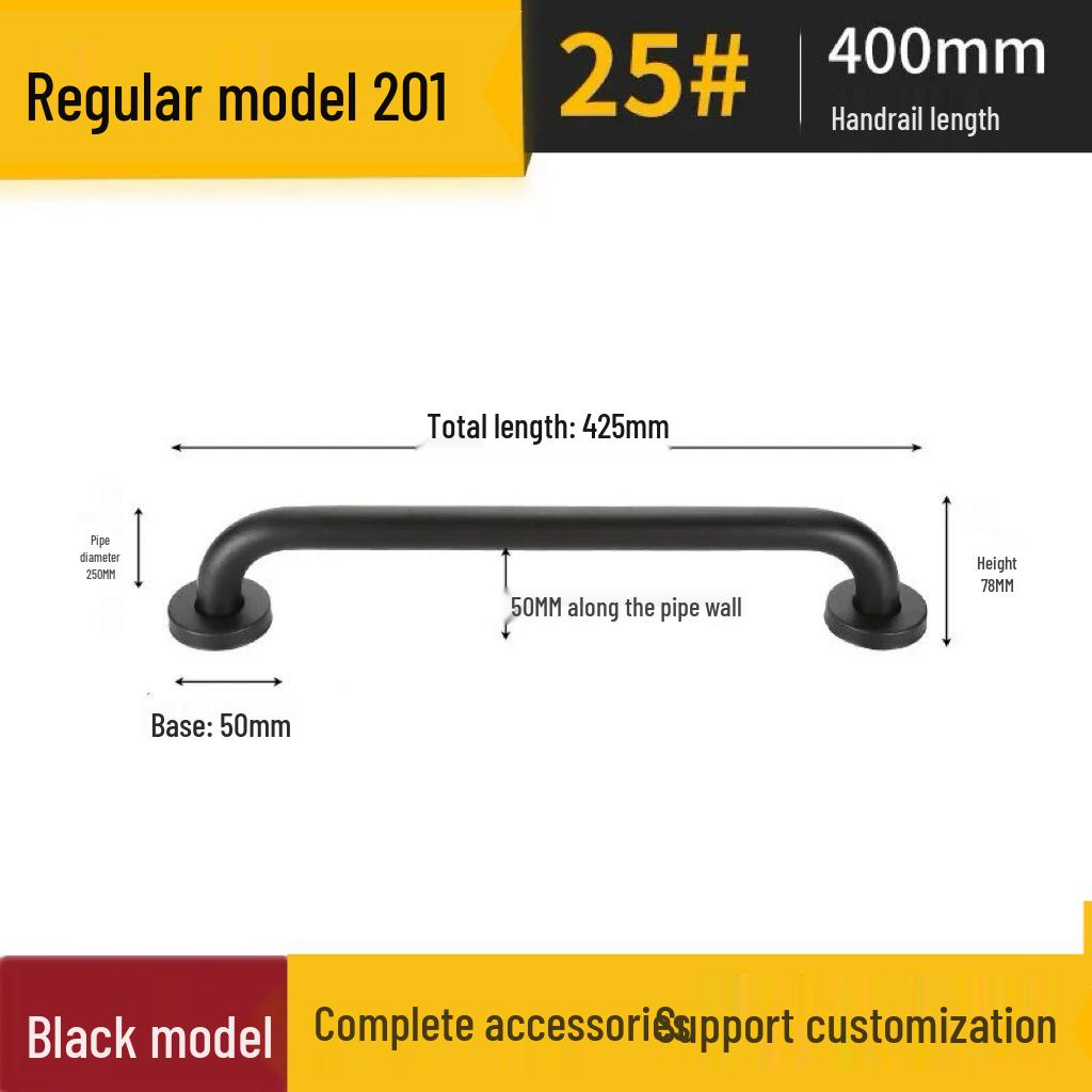 Rostfritt Stål Halkfritt Badrumssäkerhetsräcke för Rörelsehindrade & Äldre