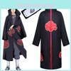 Naruto Akatsuki Uchiha Itachi Cosplay Costume Robe Cloak Cape Soft Material Fabric