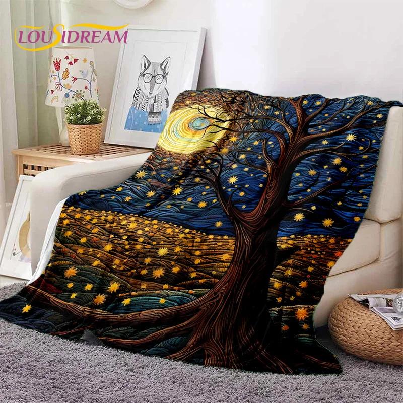 Tree of Life Nature Viking Yggdrasil Norse Soft Flannel Blankets,Throw Blanket Comfortable Blanket for Picnic Beds Home Bedroom