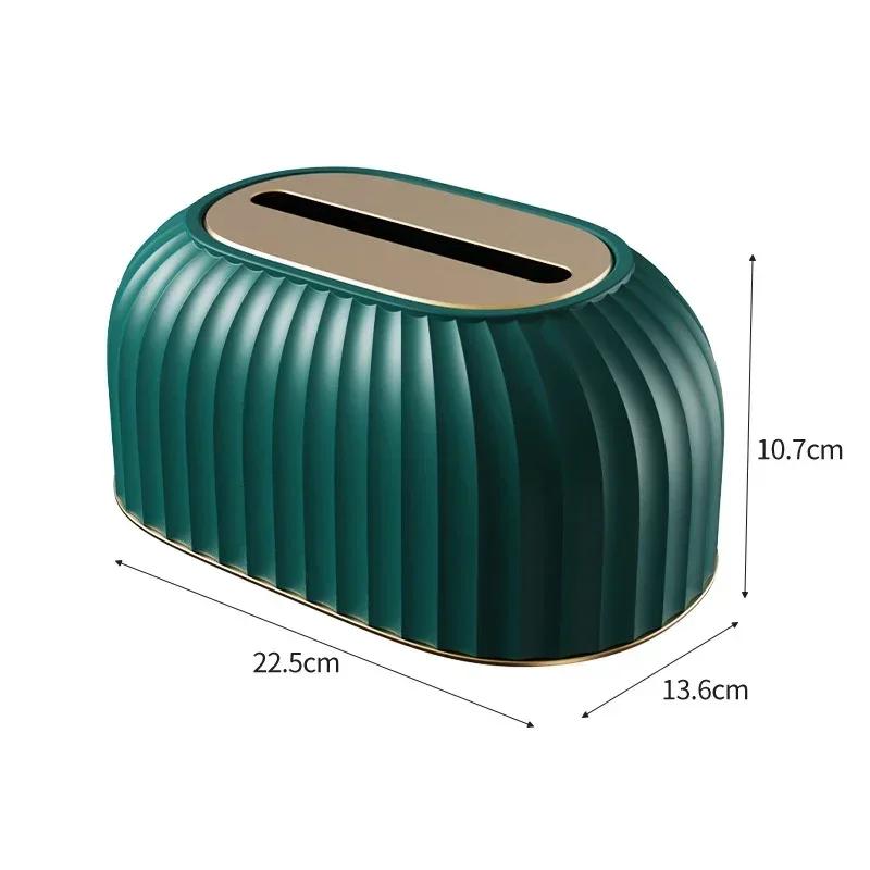 Nordic Striped Tissue Box Holder High Quality Toilet Paper Box Table Napkin Holder Car Tissue Paper Dispenser Home Decoration
