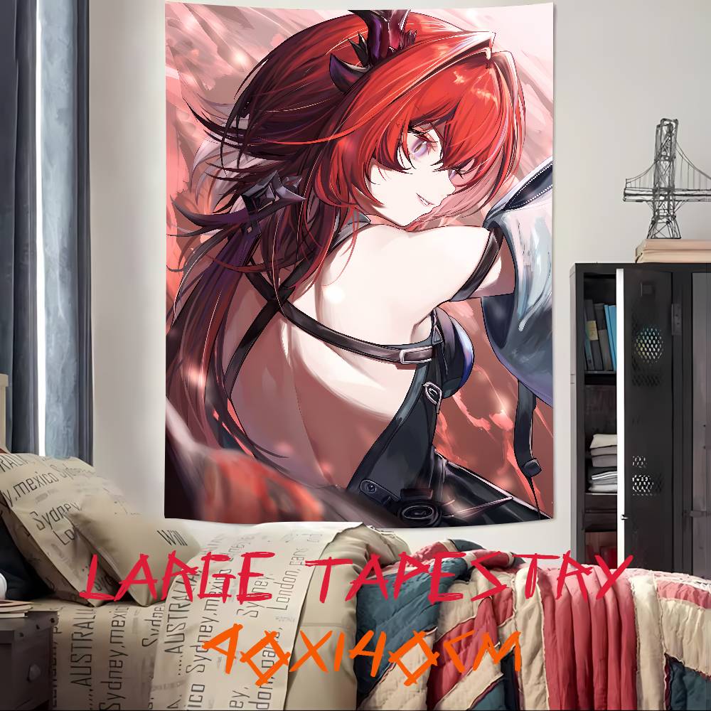 Pretty Hot Girl Laevatein Tapestry Decoration Bedroom Dormitory Background Cloth Holiday Home Party Living Room Club Tapestry