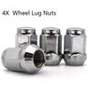 4x Car Chrome Steel Wheel Lug Nuts 1/2"-20 60 Degree Tapered 32mm For Jeep Grand Cherokee Wrangler Jaguar Saab Volvo Ford