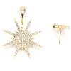 1 Pc Elegant Shiny Rhinestone Stud Earrings Dance Cocktail Ear Jacket Jewelry