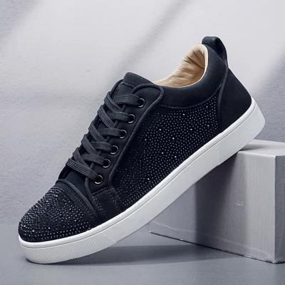 New Men's Casual Sneakers Men Designer Rivet Punk Board Shoes Fashion Leather Canvas Low Top Red Bottom Street Youth Board Shoes