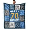 80. Geburtstag Geschenkdecke Druck Weiche und Bequeme Flanelldecke für Sofa Bett Wohnzimmer