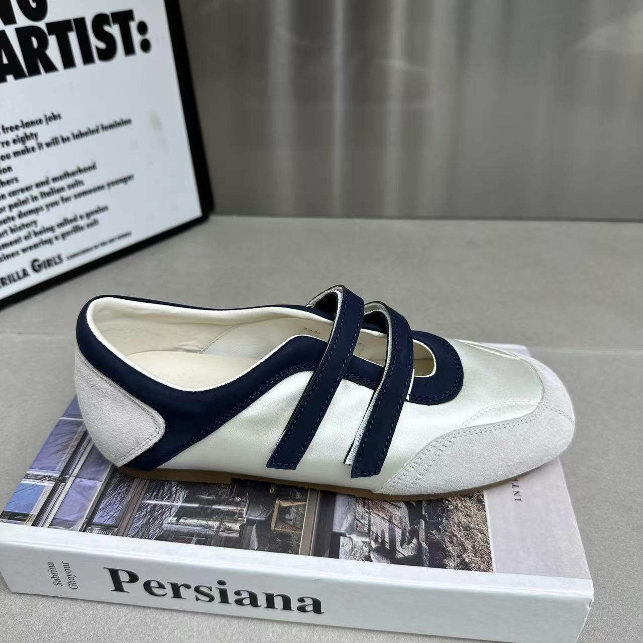 

Dopamine Velcro ballet shoes shallow mouth women s single shoes 2025 summer new flat heel soft sole Mary Jane shoes women s shoes 40 белый