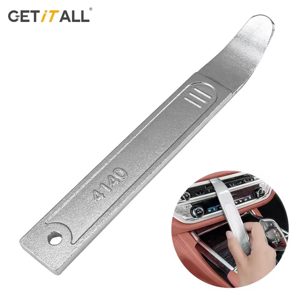 4140 Steel Pry Bar Metal Skin Wedge Pry Tool Automotive Trim Sheet Removal Tool For Interior Door Panels And Vehicle Maintenance