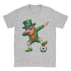 Funny Leprechaun Palying Soccer Player St Patricks Day T Shirt Summer Cotton TShirts For Unisexs Hippie Tshirt ShortSleeve Tops