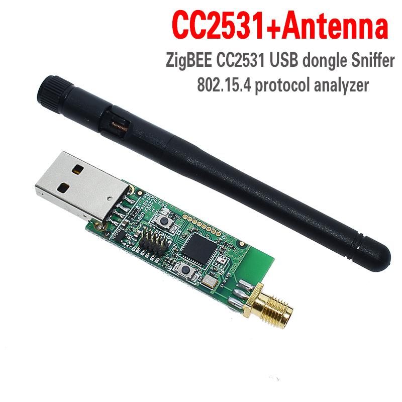 LIZAO CC2531M USB Wireless Module, 2.4GHz Zigbee Transceiver with Antenna Optional, 250K Baud Rate for IoT Projects