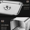Stainless Steel Square Storage Bucket