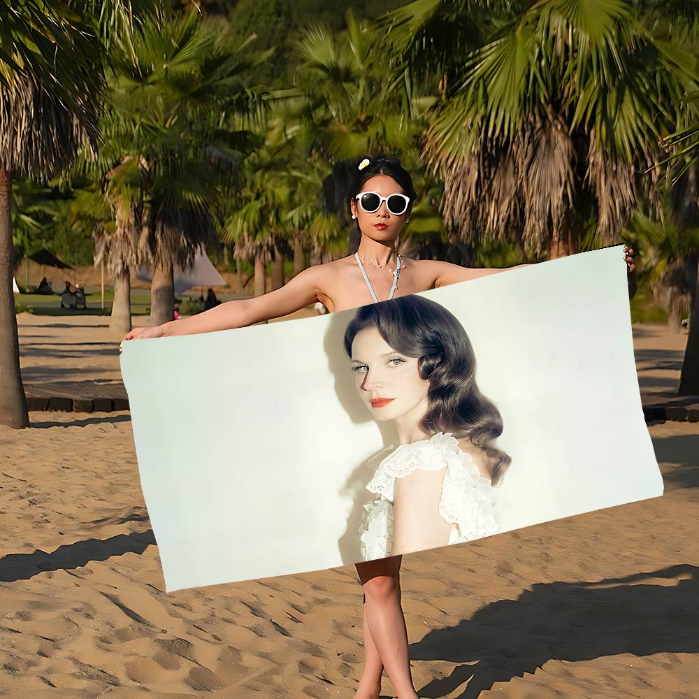 Sängerin Lana Del Rey Bluebird Mikrofaser Strandtuch Saugfähig Schnelltrocknend Weich Yoga Schwimmen Resort Bergsteigen Handtuch