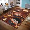 Area Rug Harry Potter Chibi Characters Wands Owl Books Burgundy Magic Art Decor for Living Room Bedroom Gift for Women