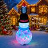 4.9FT Xmas Holiday Inflatable Yard Decor LED Snowman Penguin Hat Christma Home Decoration Ornament Festive Toy Gift Supplies