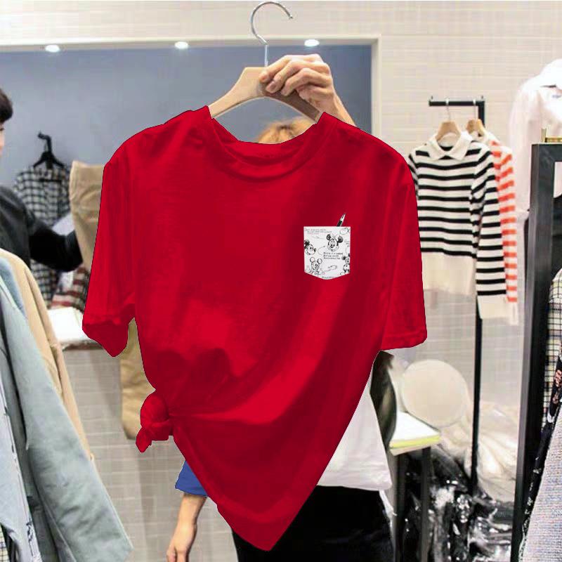 Bagong Istilong Unisex Womens Fat Tops Large Size Casual Trendy Korean Fashion Simpleng Oversized Tshirt Os S