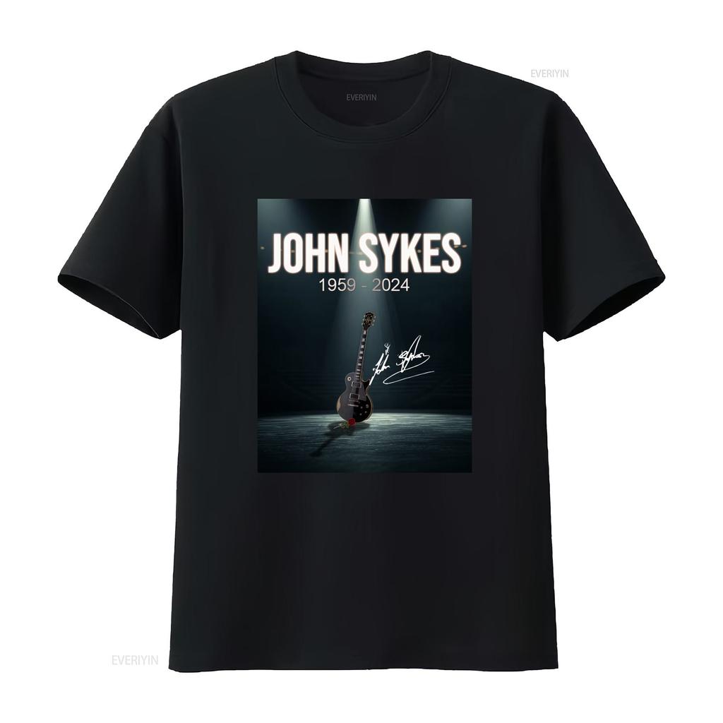 John Sykes 1959 2024 Guitarist Tribute T Shirt for Fans Sizes S 5XL vintage Washed Soft Unisex Slightly Comfortable Breathable