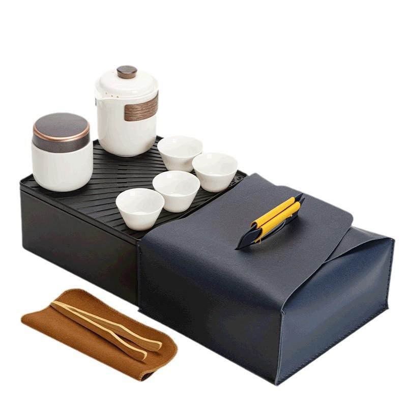 Kung Fu tea set retro coarse pottery portable travel tea set premium packaging outdoor set commemorative