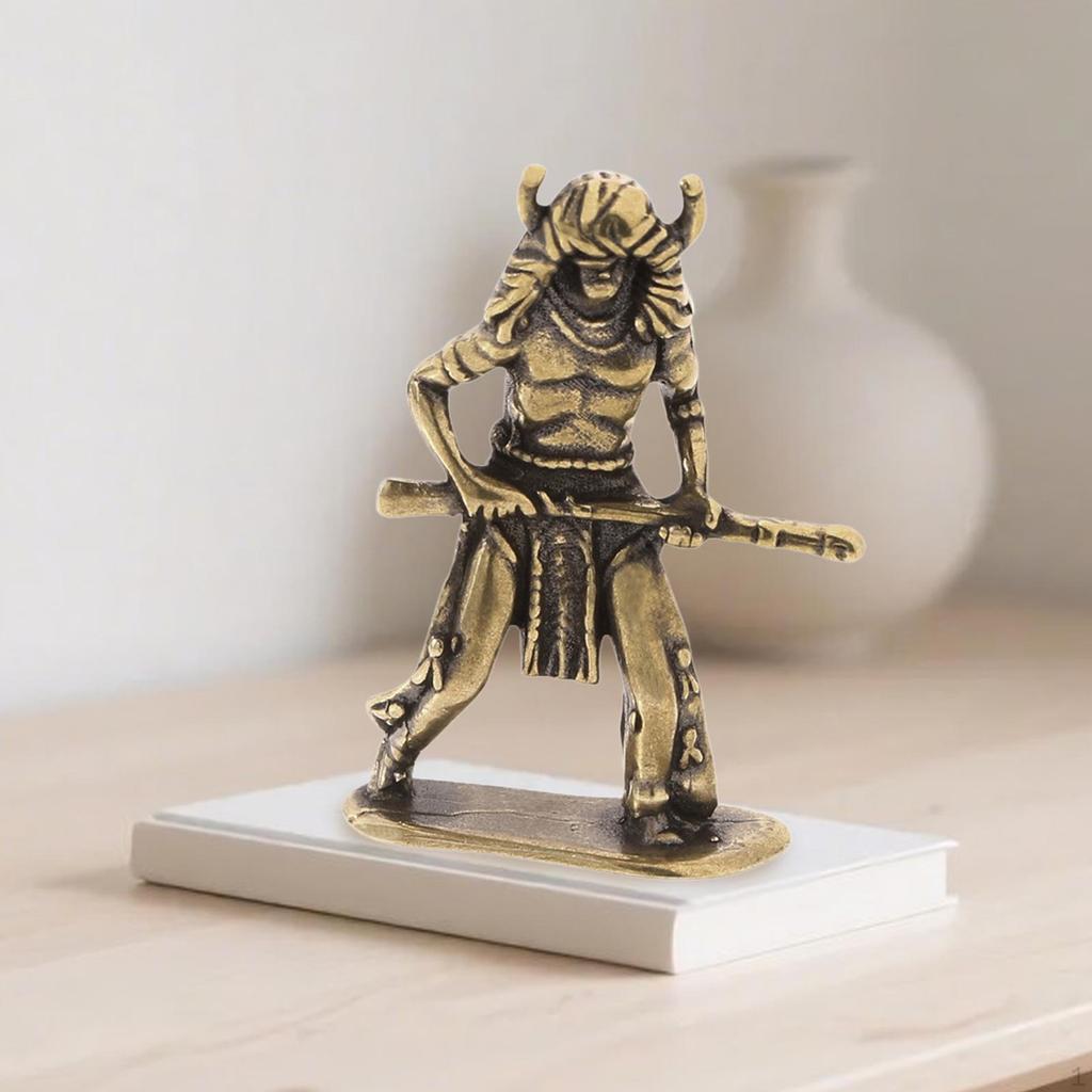 Indian Figurine Sculpture Craft Decor Brass Statue Tabletop Ornament for Showcase Bedroom Desktop