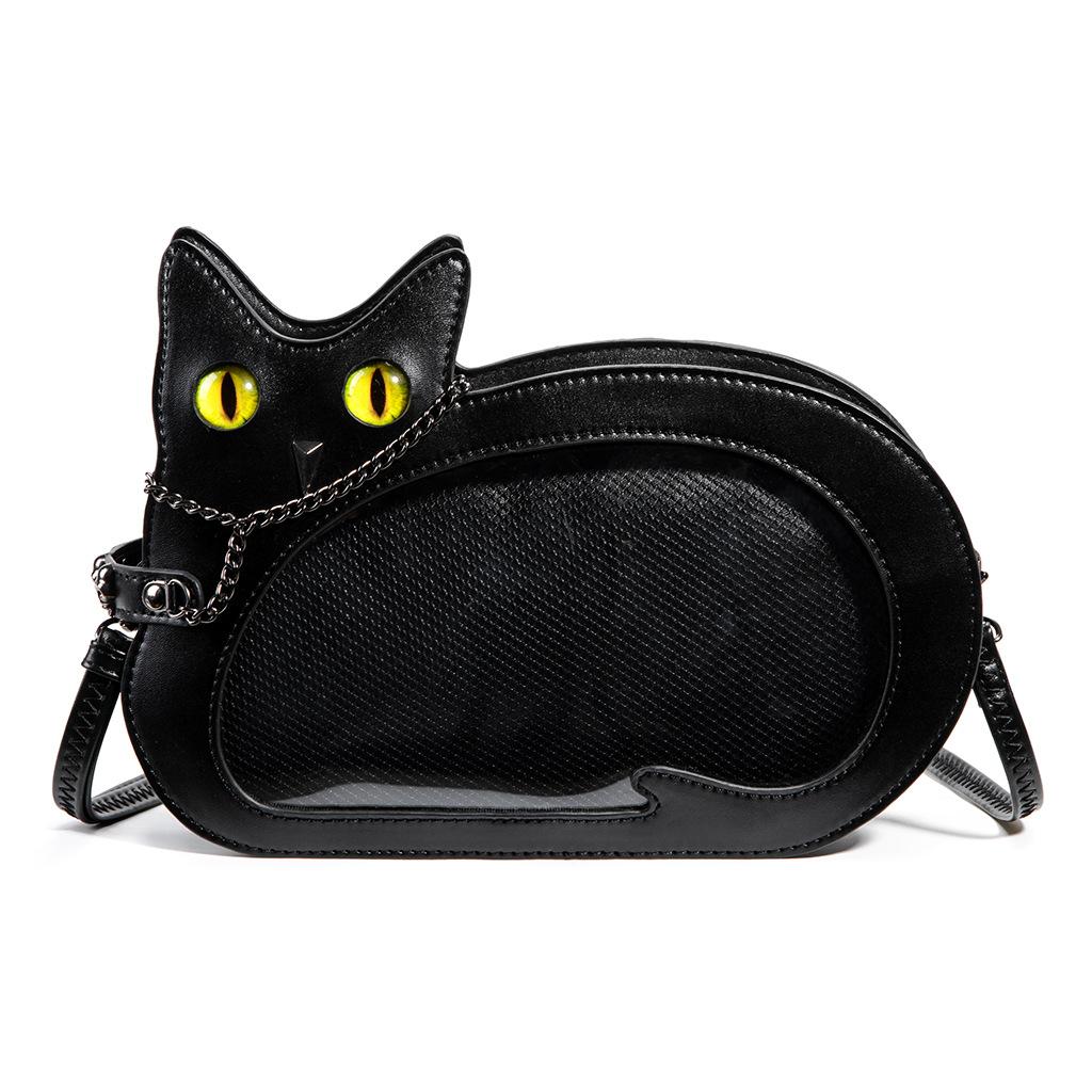Gothic Punk Lolita Anime Cat Cartoon Messenger Bag Simple Casual Versatile Shoulder Crossbody for Daily Commute