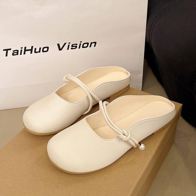 One pedal bag head and half slippers, summer wear new fashion with skirt single shoes women's versatile casual women's shoes