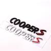 3D ABS Chrome Black  Cooper S Emblem Letters Car Rear Trunk Badge Self-adhesive Sticker Accessories