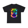 Colorful Rainbow Pug Graphic Tee Shirt, S-5XL