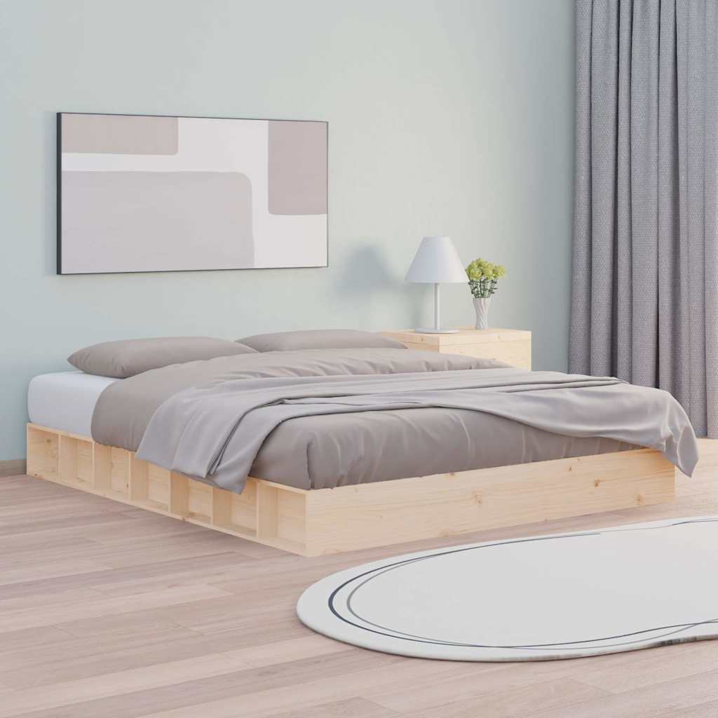 vidaXL Massivholzbett 120x200 cm