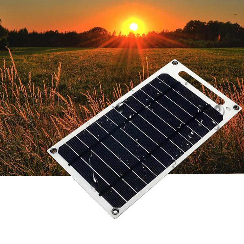 10W 5V Solar Panel Waterproof Portable Dual Usb Charger Outdoor Camping Solar Power Bank Battery Charging Plate