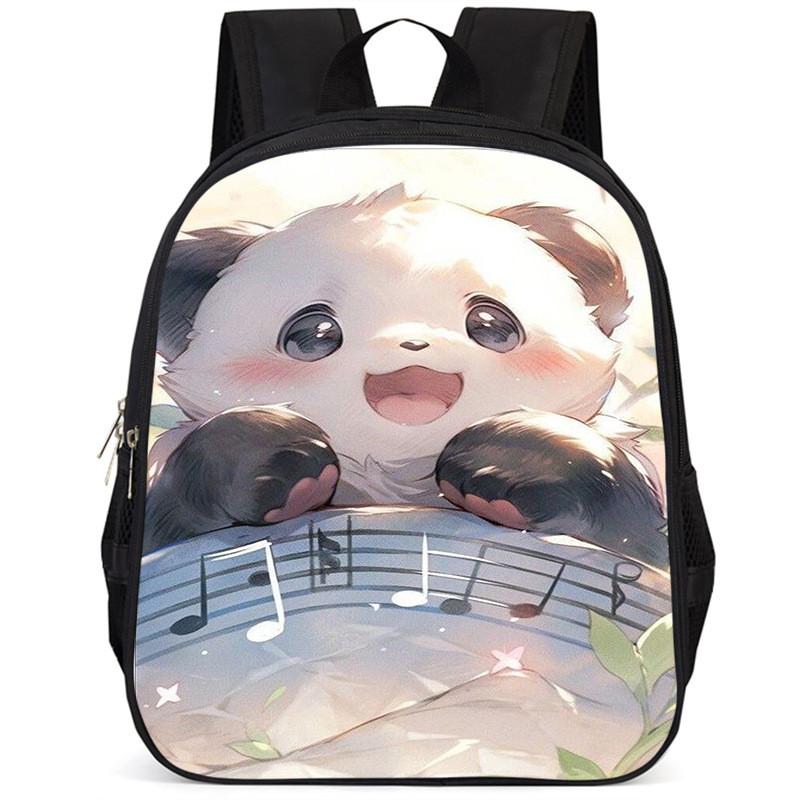 Spacious 15 Inch Panda Backpack For Elementary Kids Lightweight Oxford Cloth Style G