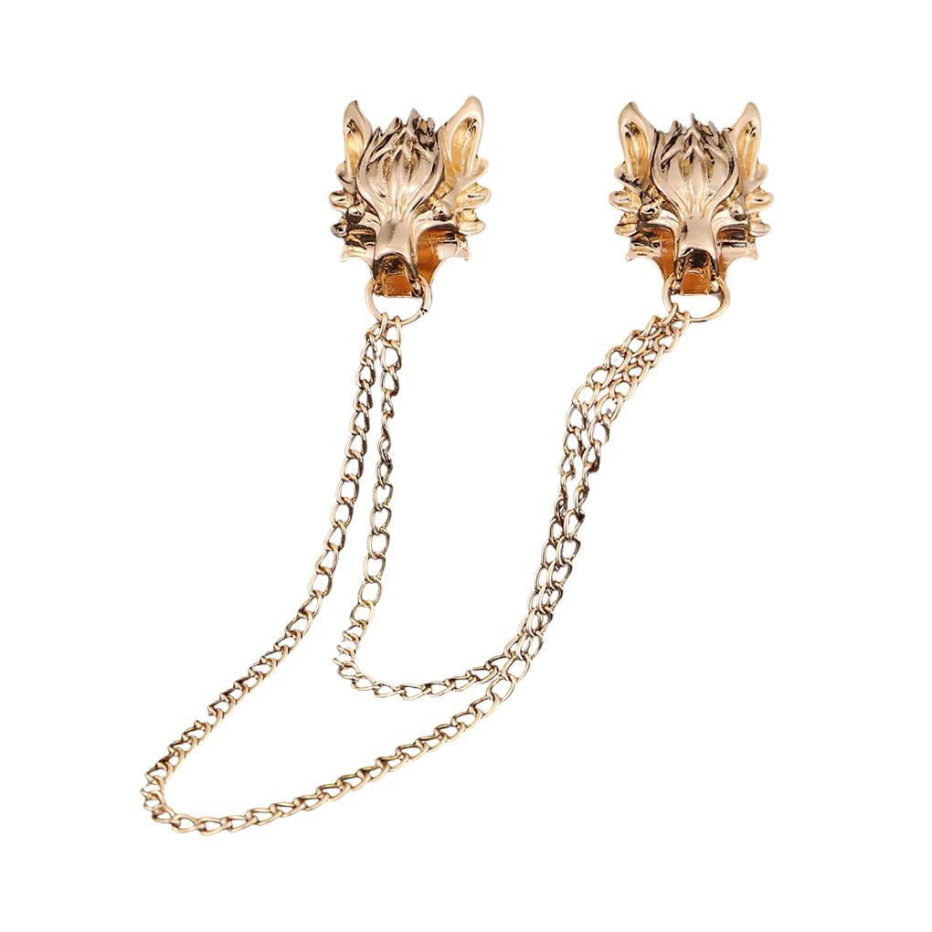 1 Paar Herren Damen Tierkopf Brosche Anstecknadel Legierung Anstecknadel Mode Hemden Dekorationen Schmuck für Party Ornamente