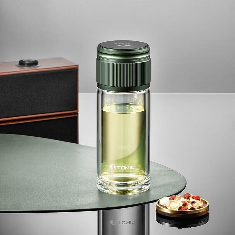 TOMIC Boya Series Double-Wall Tea Infuser Glass Bottle