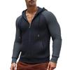Men's Plaid Zip Up Hoodie Long Sleeve Drawstring Casual Athletic Sweatshirt Jacket