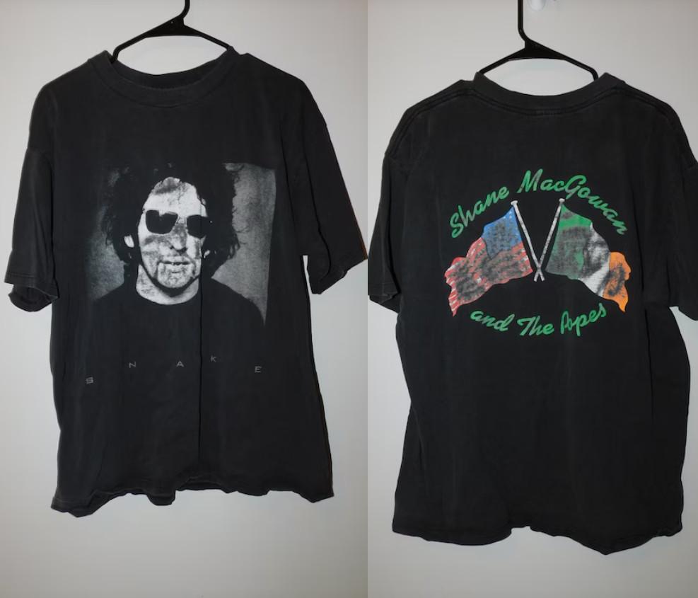 Shane MacGowan Punk rock snake T-Shirt All Size S to 5XL RS369 XXL