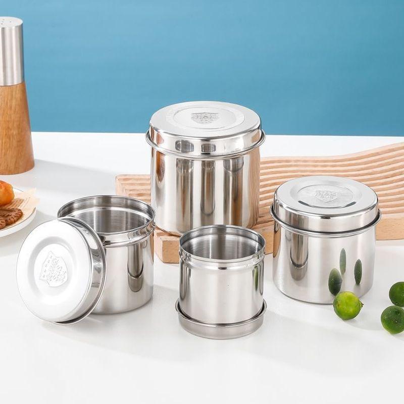 304 Stainless Steel Food Sample Box with Lid for Schools and Restaurants - Quick Fresh Keeping