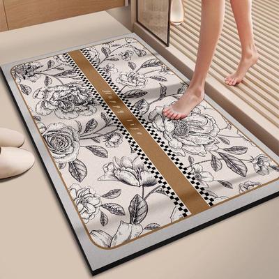 Tapis de sol absorbant en terre de diatomées salle de bain salle de bain entrée de porte salle de bain tapis de pied antidérapant tapis de salle de bain tapis de toilette