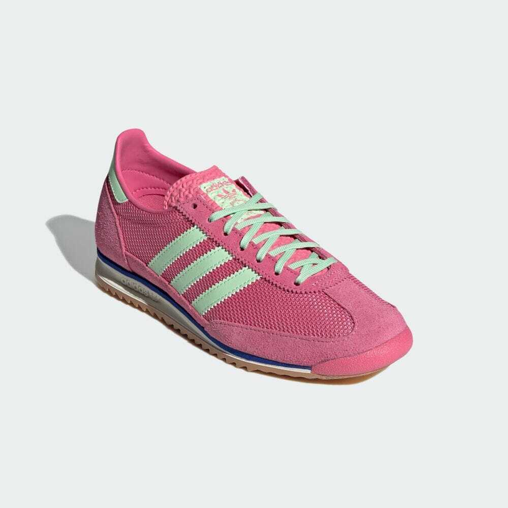 JI1879 Adidas Originals SL72 OG Pink Fusion Semi Green Spark Lucid Blue (Women's