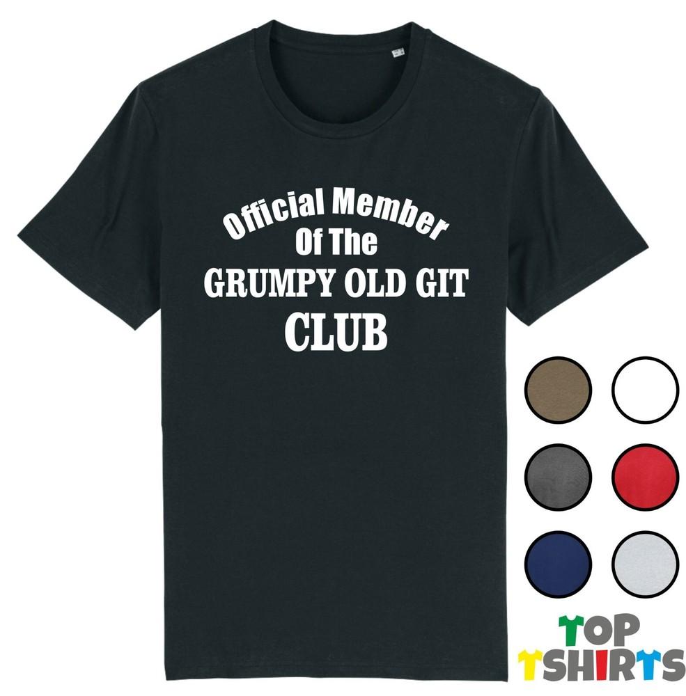 

OFFICIAL MEMBER GRUMPY OLD GIT CLUB Fathers Day Joke Gift TShirt Funny Dad Top XL