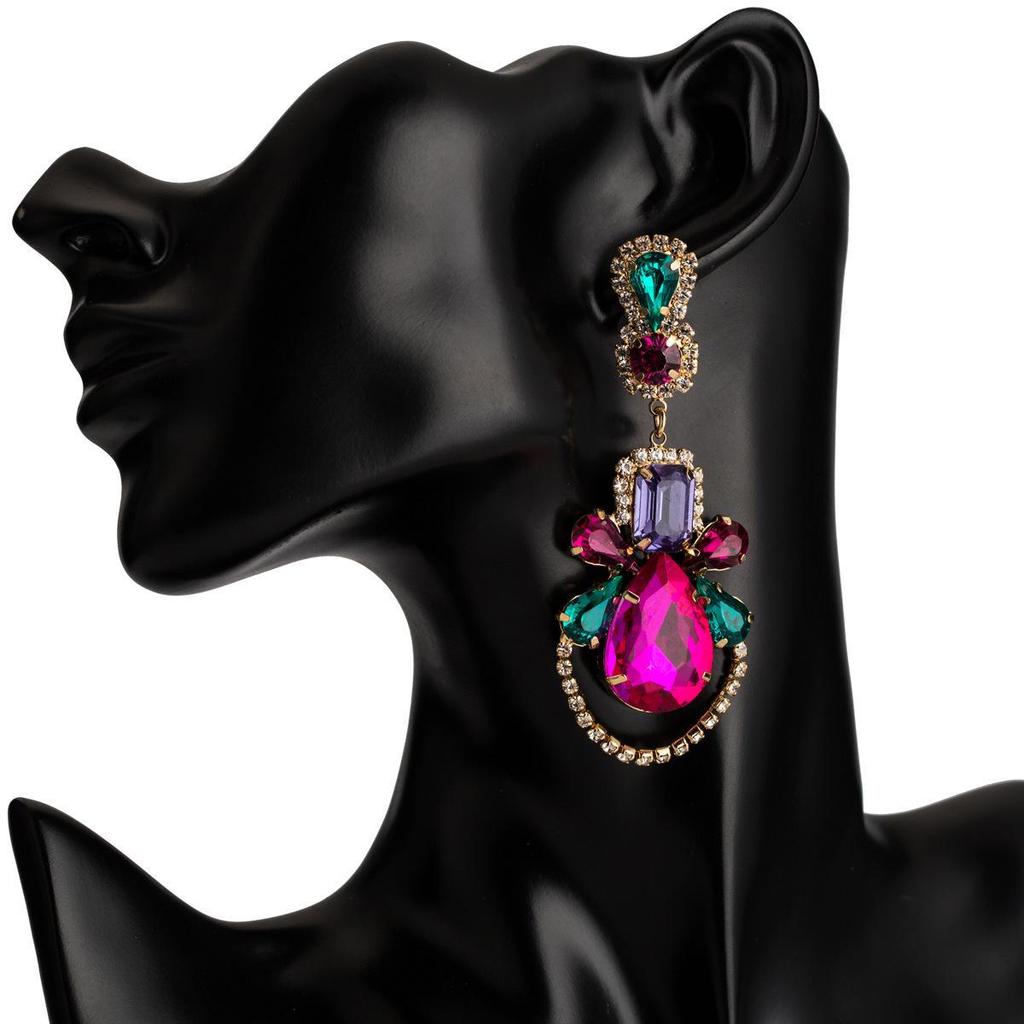 European & American Retro Temperament Water Drop Acrylic Earrings 